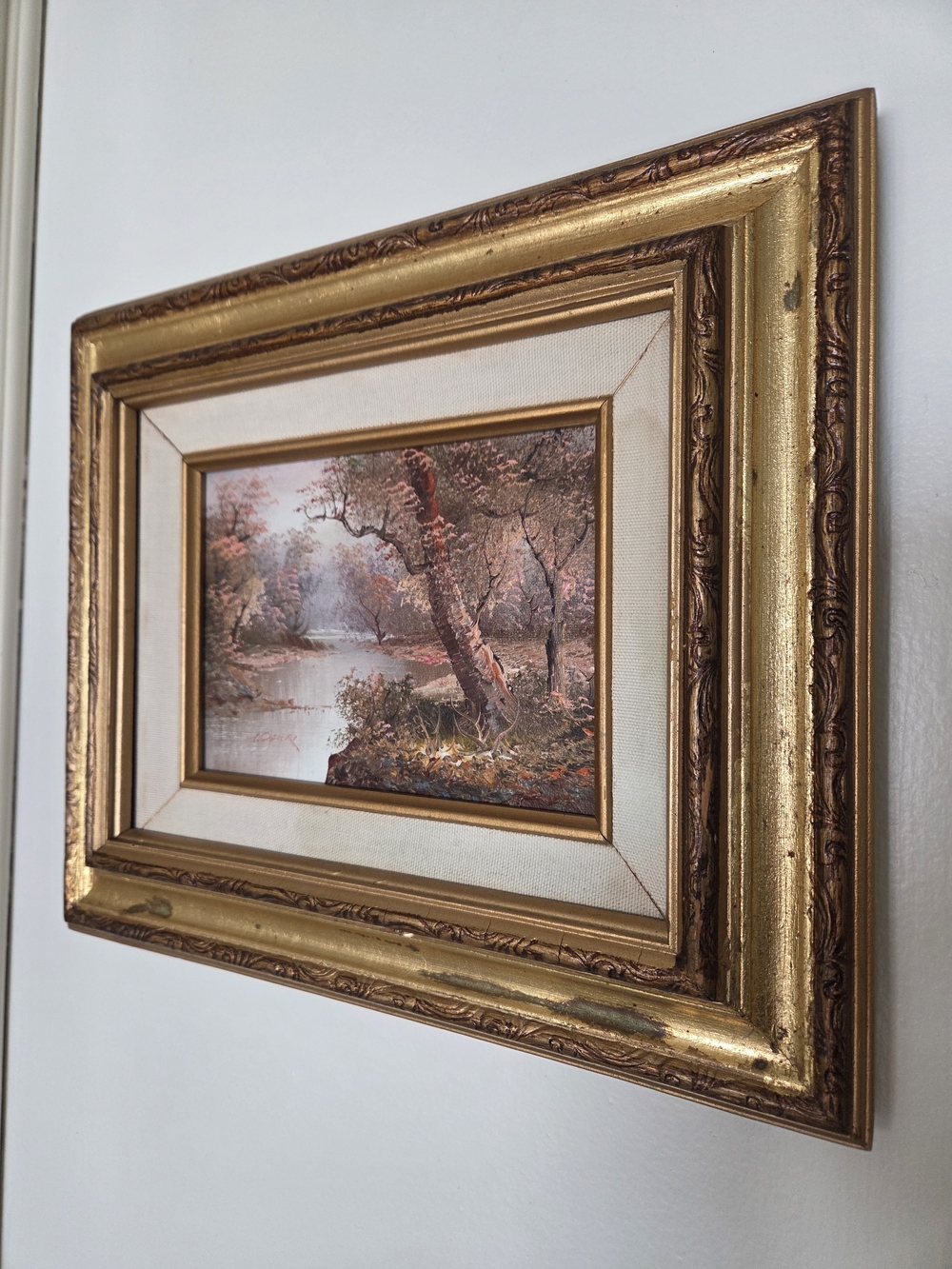 Irene Cafieri Original Oil Painting with Original Gold Frame